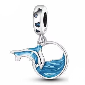 New Dolphin Pendant And Necklace 925 Sterling Silvering Pandora Charm Jewelry